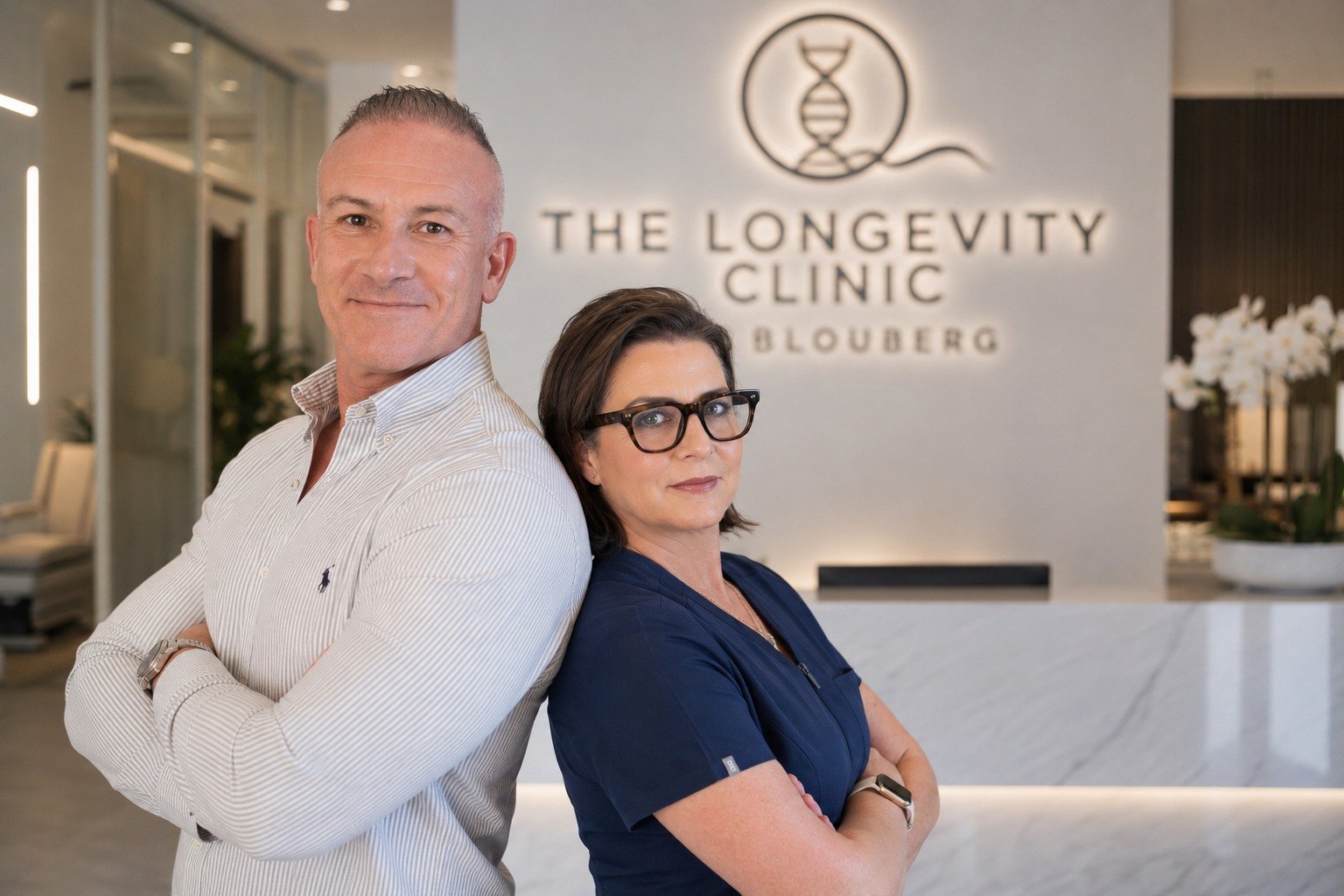 Vern Louw and Kerry-Dene, co-founders of The Longevity Clinic